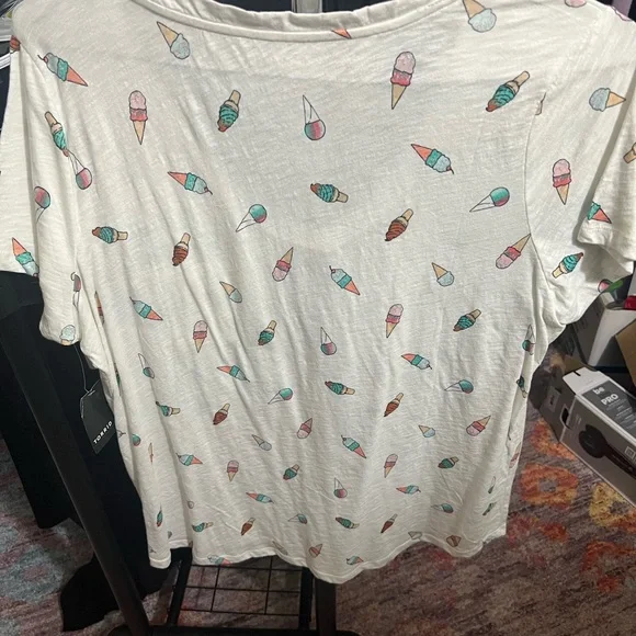 White ice cream slub pocket tee - Picture 3 of 4